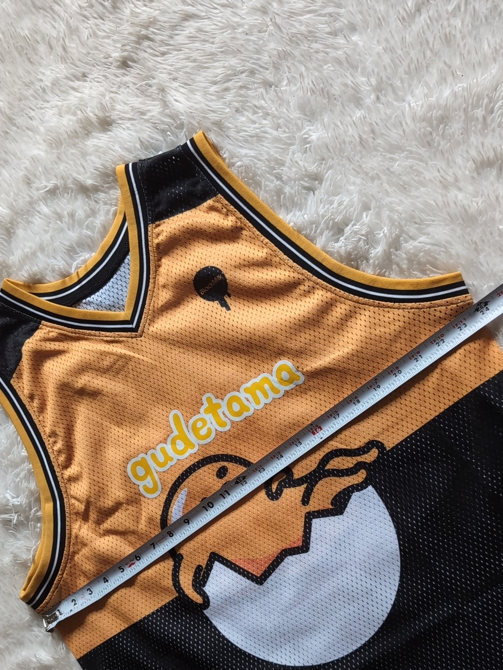 Blackmilk Sanrio Gudetama & Chill Basketball Mesh Jersey Tank Top Size Large - Picture 12 of 13